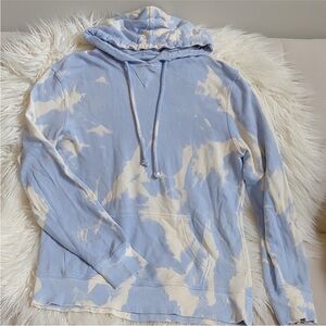 Blue and White Tie-Dye Hoodie